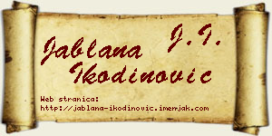 Jablana Ikodinović vizit kartica